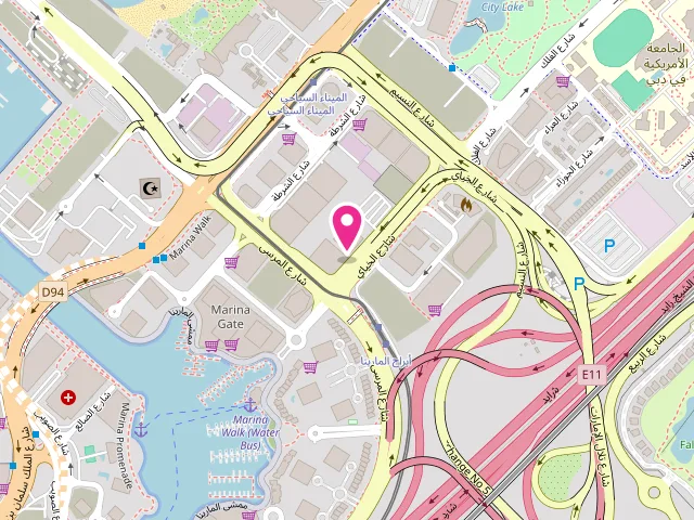 Map showing the location of Blossom Laundry Dubai Marina at Shop No:2,MAG218 Tower - دبي مارينا - دبي - United Arab Emirates