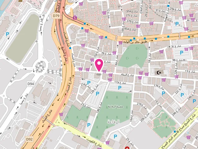 Map showing the location of Blue magic laundry at 12 Al Rola St - Al Raffa - Dubai - United Arab Emirates