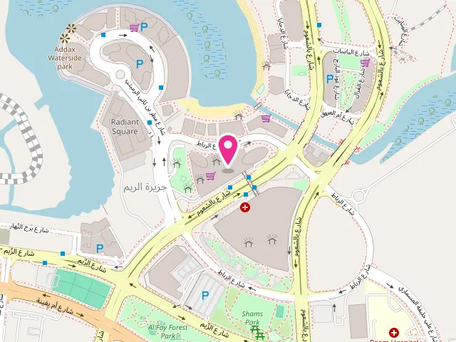 Map showing the location of Bright and Shine Laundry at Reem Island Sun Tower, Khalifa City, St. 8 Pin Code - 00971 - جزيرة الريم - شمس أبوظبي - أبو ظبي - United Arab Emirates