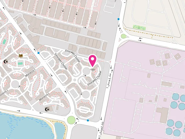 Map showing the location of Bright Light Laundry at Dubai - Warsan First - Dubai International City - Dubai - United Arab Emirates