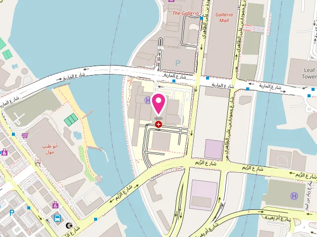 Map showing the location of Bubble Care Express Laundry - Cleveland Clinic Branch at Cleveland Clinic, Abu Dhabi, Podium 2 - جزيرة المارية - المارية 2 - أبو ظبي - United Arab Emirates