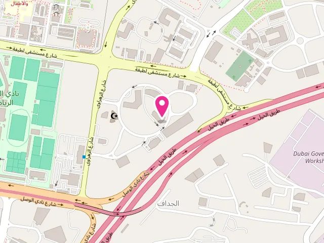 Map showing the location of Clean N’ Green Laundry at 688F+WPR - Al Khail Rd - Al Jadaf - Dubai - United Arab Emirates