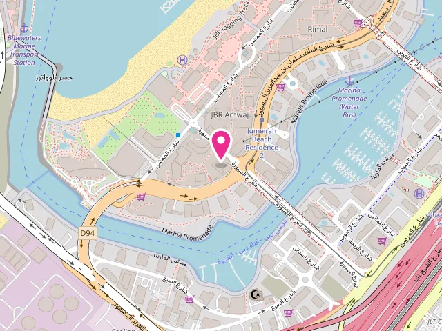 Map showing the location of Clean Tech Laundry | Laundry & Dry cleaning in Dubai at The Walk - Dubai Marina - Jumeirah Beach Residence - Dubai - United Arab Emirates