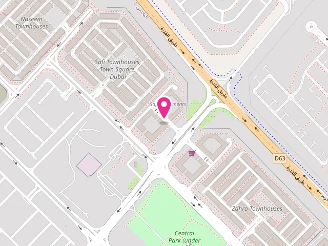 Map showing the location of CS Laundry Service at Safi Apartment Near Homes 4 Life Real Estate Building Town Square Shop 3 - اليلايس 2 - دبي - United Arab Emirates
