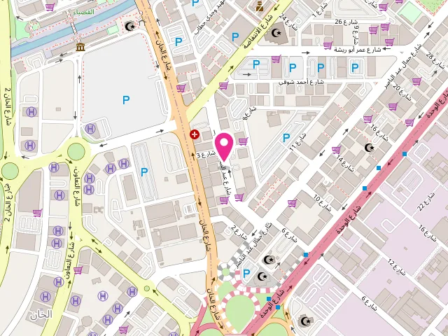 Map showing the location of Dar Alaman Laundry - مغسلة دار الأمان at Abd Essalam Arif Street - Al Majaz 2 - Al Majaz - Sharjah - United Arab Emirates