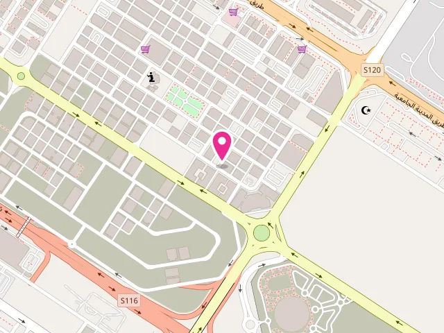 Map showing the location of مغسلة دار المهرة Dar almhra laundry at 8F55+25V - Muwaileh Commercial - Industrial Area - Sharjah - United Arab Emirates
