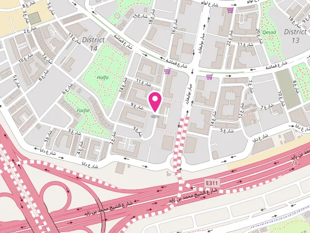 Map showing the location of Deep Clean Laundry at Jumeirah Village Circle - Al Barsha South Fourth - Jumeirah Village Circle - Dubai - United Arab Emirates