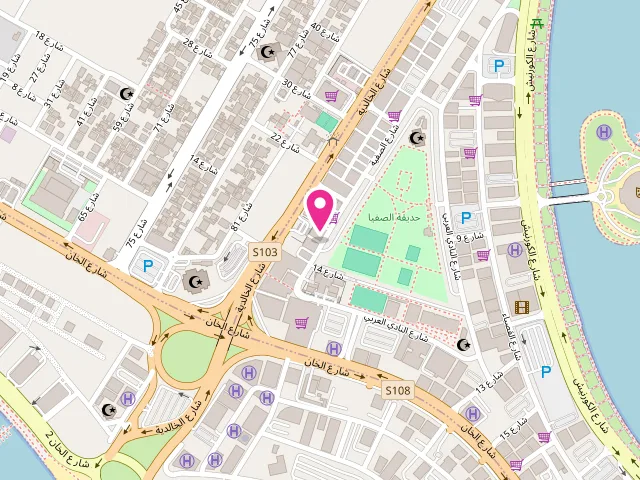 Map showing the location of Dejlah and Al-Furat laundry مصبغة الدجلة والفرات at Al Majaz 3 - Al Majaz - Sharjah - United Arab Emirates