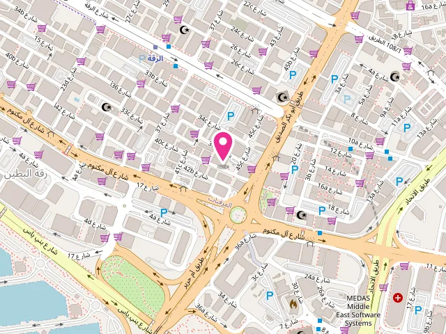 Map showing the location of Deluxe Laundry at Clock Tower Roundabout - Al Muraqqabat - Deira - Dubai - United Arab Emirates