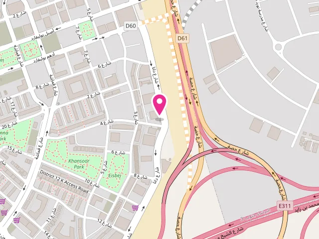 Map showing the location of Dhobee Laundry & Cleaning Services at 508 - 5th floor Dana tower - JVC, Tiger building - البرشاء جنوب الرابعة - قرية جميرا الدائرية - دبي - United Arab Emirates