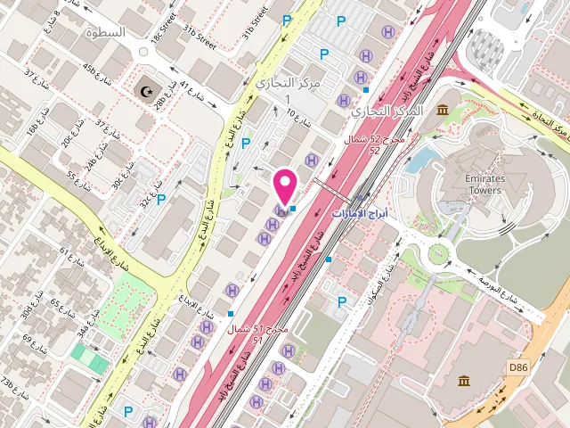 Map showing the location of Dima Laundry, Lifco ​Zabeel Tower at 678H+Q67 Zabeel Tower - 60 Sheikh Zayed Rd - Trade Center First - Dubai - United Arab Emirates