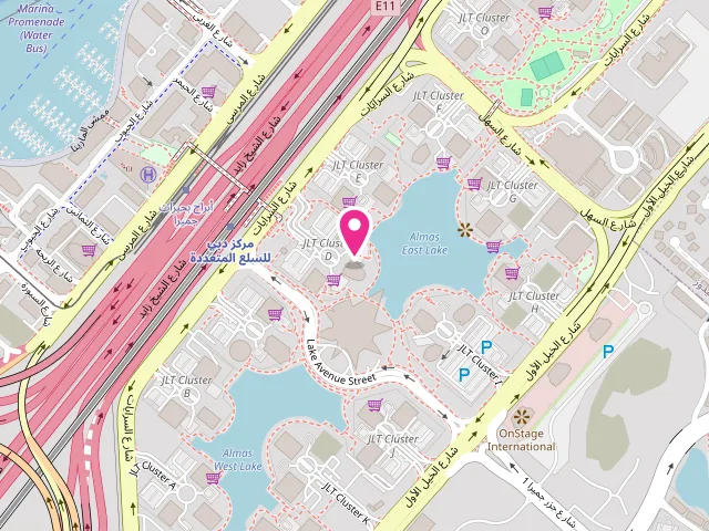 Map showing the location of Diva Laundry (JLT Cluster-D) at Lake Terrace Tower - Shop No. 16 Cluster D - Al Thanyah Fifth - Jumeirah Lakes Towers - Dubai - United Arab Emirates