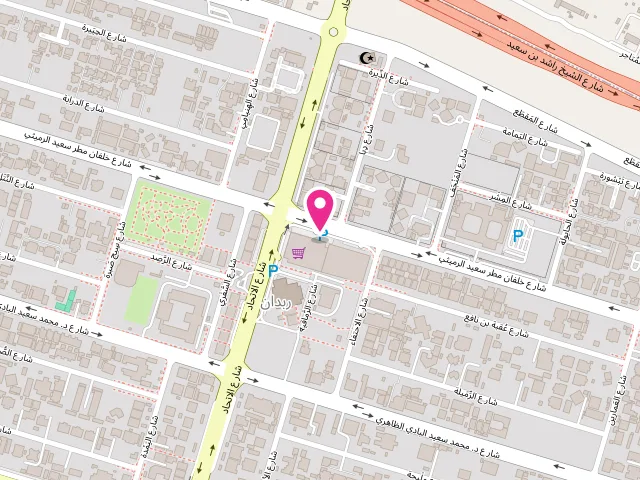 Map showing the location of Dobe Laundry at Bainal Jesrain - Khalfan Matar Saeed Al Rumaithi St - Rabdan - RB8 - Abu Dhabi - United Arab Emirates