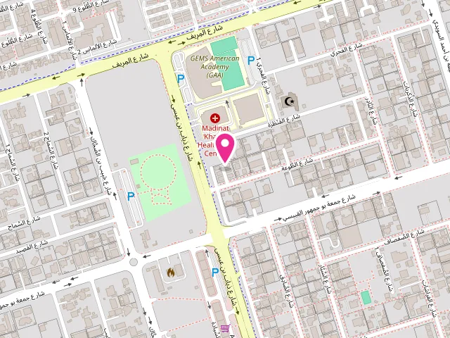 Map showing the location of Dobe Laundry at Abu Dhabi - Khalifa City - SE1 - Abu Dhabi - United Arab Emirates