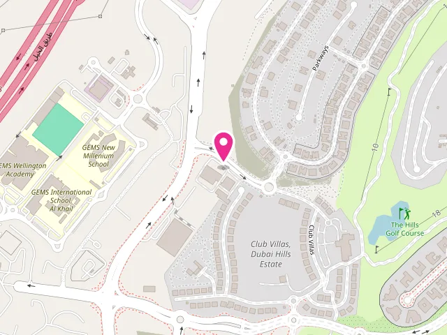 Map showing the location of Downtown Dry Cleaners Laundry - Dubai Hills Estate at Golf Suites, Ground Floor R03 - Dubai Hills Estate - حدائق الشيخ محمد بن راشد - دبي - United Arab Emirates