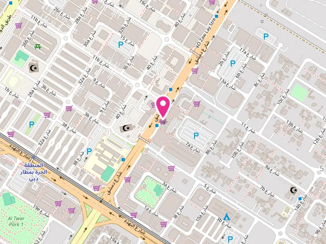 Map showing the location of Dry Cleaning Tayba Laundry in Qusais al nahda airport free zone. at Damashq Street, Near Grand Time Hotel - Al Twar Fifth - الطوار الخامسة - دبي - United Arab Emirates