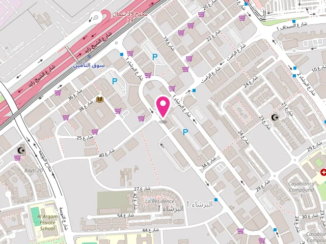 Map showing the location of Dry Point Laundry at Al Barsha Rd - Al Barsha First - Al Barsha - Dubai - United Arab Emirates