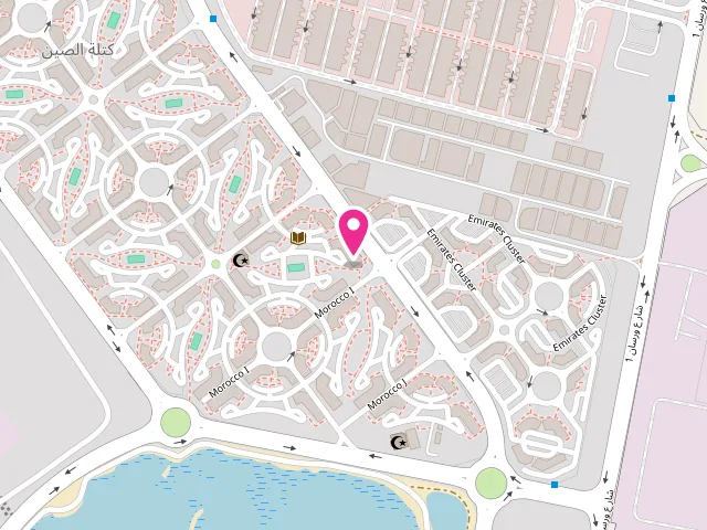 Map showing the location of Dubai laundry services at Warsan First - Dubai International City - Dubai - United Arab Emirates