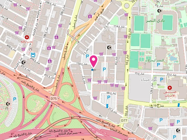 Map showing the location of Eagle Laundry at 9 4th St - Oud Metha - Dubai - United Arab Emirates