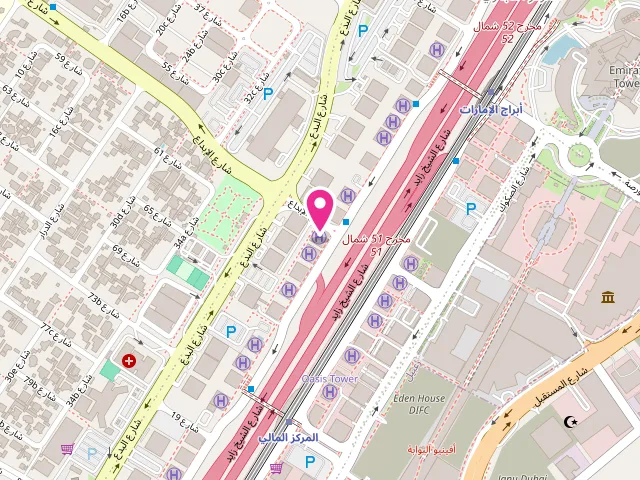 Map showing the location of Eagles Laundry and Dry Cleaners at Ground, Saeed tower2 - Sheikh Zayed Rd - Trade Center First - Dubai - United Arab Emirates