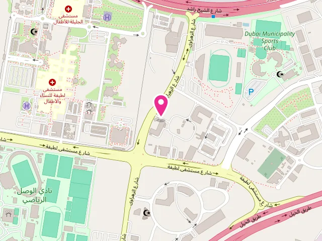 Map showing the location of مغسلة إيكو كلين - Eco Clean Laundry at 68CF+G3 - Al Jadaf - Dubai - United Arab Emirates