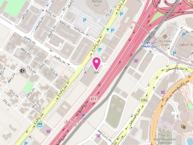 Map showing the location of EK Laundry at Mazaya Centre - Sheikh Zayed Rd - Al Wasl - Dubai - United Arab Emirates
