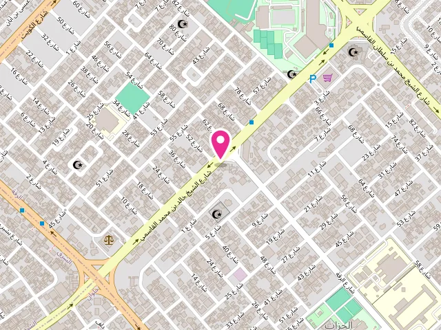 Map showing the location of مصبغة الإمارات الأتوماتيكية - فرع الرقة Emirates Automatic Laundry - Al Riqqa Br. at Al Jazzat - Al Riqa Suburb - Sharjah - United Arab Emirates