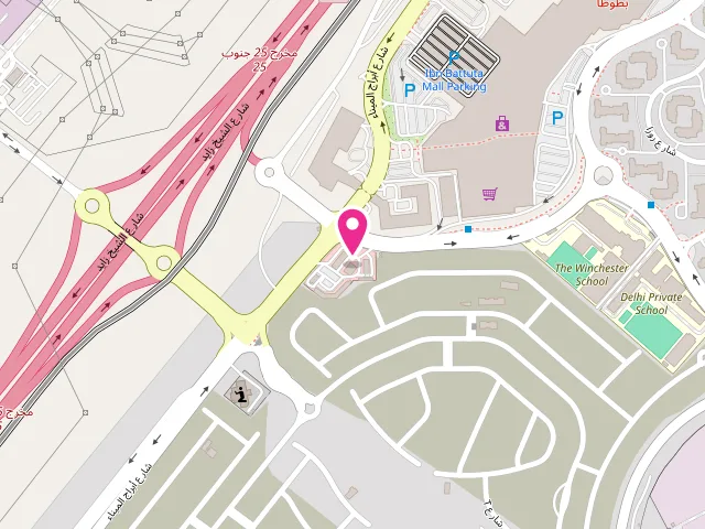 Map showing the location of ER Laundry Jebel Ali / مصبغة اي ار جبل علي at Enoc Site 1025 Opp to Ibn Battuta Gate - Mina Jebel Ali - Dubai - United Arab Emirates