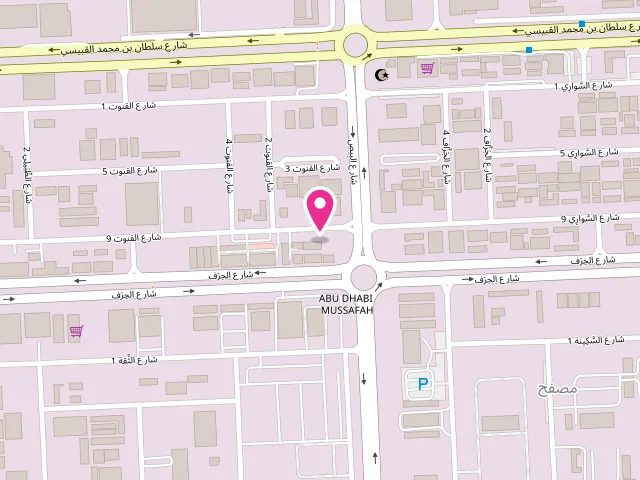 Map showing the location of Fast Care Laundry - مصبغة فاست كير - Laundry Services | Carpet & Curtain Cleaning خدمات المغسلة | تنظيف السجاد والستائر at Musaffah - M16 - Abu Dhabi - United Arab Emirates