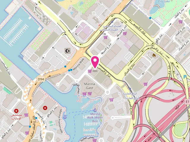 Map showing the location of Fine Mart Laundry Marina at The Marina Torch - Dubai Marina - Dubai - United Arab Emirates