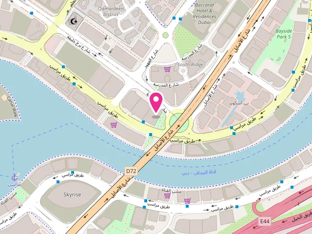 Map showing the location of First Class Laundry at Shop No.11 - The Metropolis Tower - الخليج التجاري - دبي - United Arab Emirates