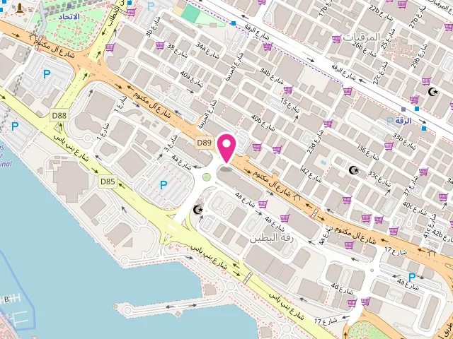 Map showing the location of Freedom clean laundry at 13 4b St - Riggat Al Buteen - Dubai - United Arab Emirates