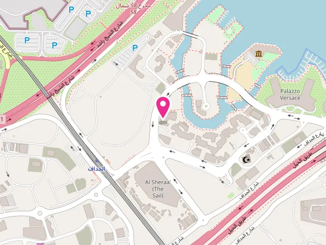 Map showing the location of Fresh Bubbles Laundry & Dry Cleaning services at Dubai wharf, mall entrance 7 - inside wharf - Al Jadaf - Jaddaf Waterfront - Dubai - United Arab Emirates
