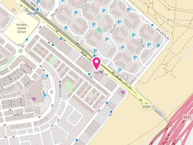 Map showing the location of Garden Laundry at Jabal Ali First - Al Furjan - Dubai - United Arab Emirates