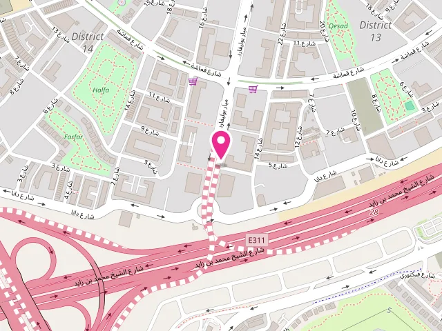 Map showing the location of Golden Falcon Laundry at JVC - Wing B، Sobha Daffodil - Qmasha W street، 15/15, قرية جميرا الدائرية - Al Barsha South Fourth - Jumeirah Village Circle - Dubai - United Arab Emirates