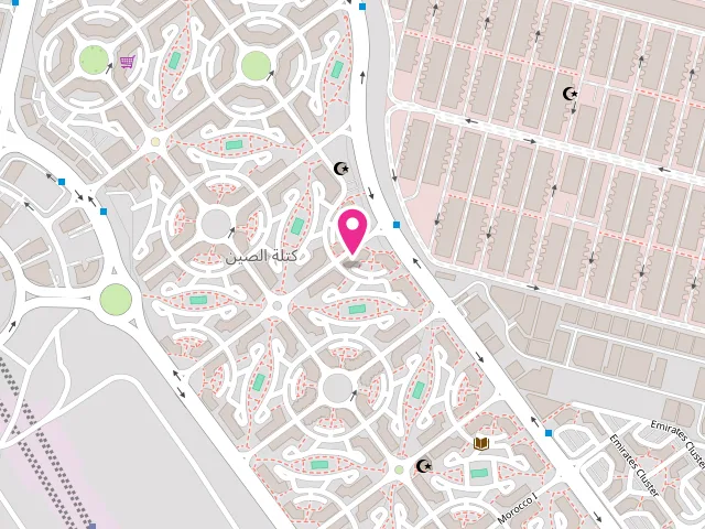 Map showing the location of GOLDEN HANGERS DRY CLEANING L.L.C | مغسلة غولدن هانغيرز at Shop # 5 , Building D03 - Warsan - China Cluster - دبي - United Arab Emirates
