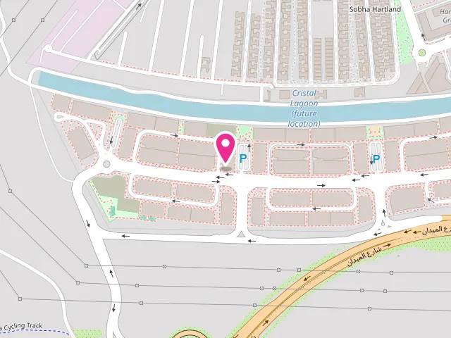 Map showing the location of golden rose laundry at Azizi Riviera Building 8 Retail 20 - المركاض - Al Merkadh - دبي - United Arab Emirates