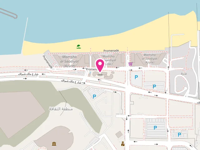 Map showing the location of Grand laundry Sadiyath Branch at jack - ajwan tower - Jacques Chirac St - Al Saadiyat Island - SDN1 - Abu Dhabi - United Arab Emirates