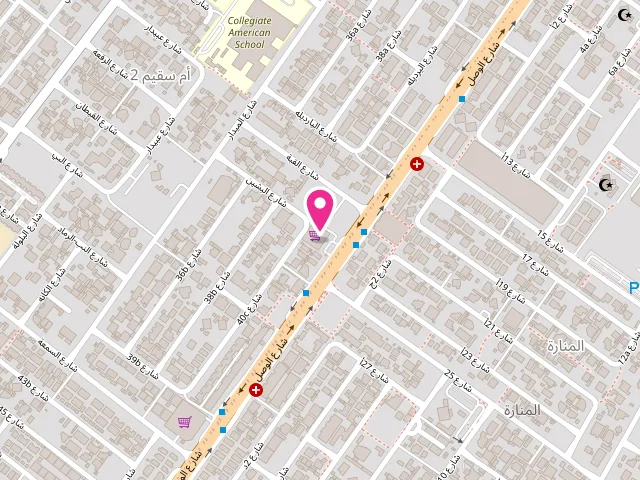 Map showing the location of Green Laundry- Umm Suqeim 2 at Choithrams - Jumeira St - Jumeirah - Umm Suqeim 2 - Dubai - United Arab Emirates