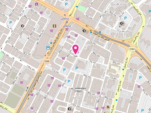 Map showing the location of Gulf Light Laundry at 7823+JX6 - 6A St - Al Karama - Dubai - United Arab Emirates