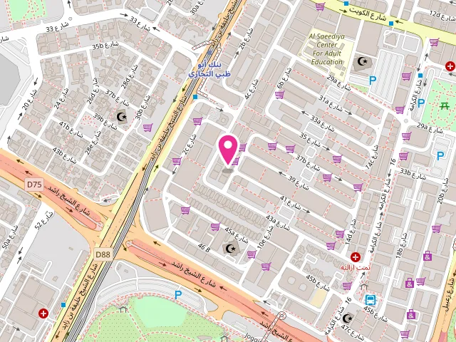 Map showing the location of Gulf Star Laundry at 67RX+GF7 - 94 6C St - near NESTO HYPER MARKET - Al Karama - Dubai - United Arab Emirates