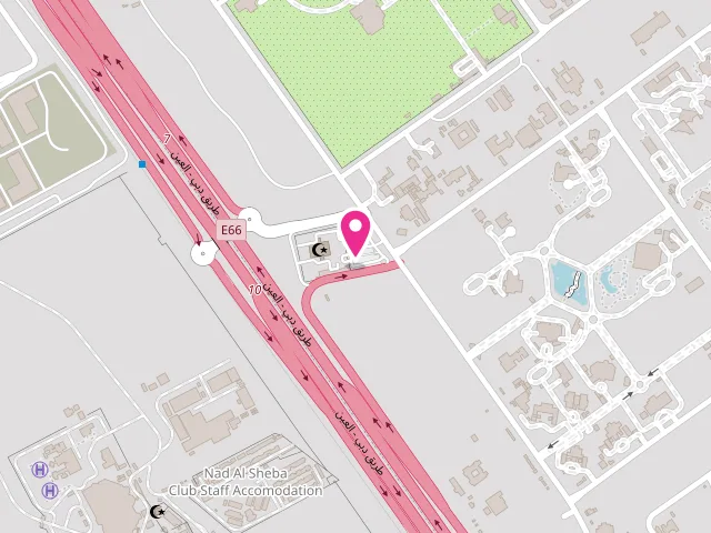Map showing the location of Happy Laundry at 13 1a St - Nad Al Sheba - Nadd Al Shiba Second - Dubai - United Arab Emirates