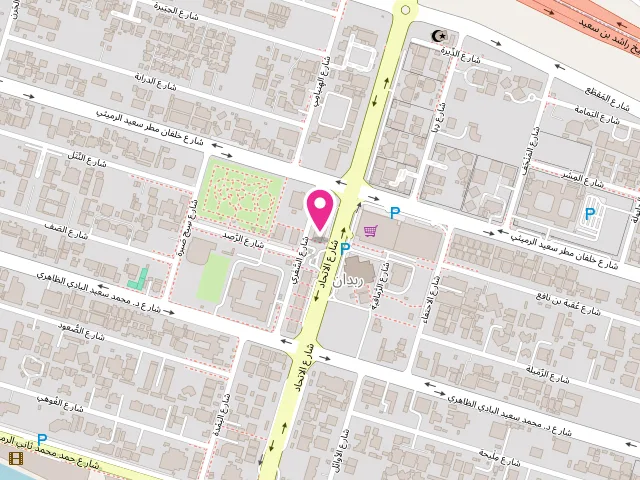 Map showing the location of Hareer Laundry at Al Itihad St - Rabdan - RB4 - Abu Dhabi - United Arab Emirates