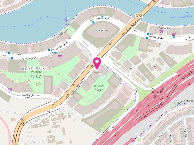 Map showing the location of Helping Hands Laundry - Business Bay Branch at Sobha Ivory 2 - الخليج التجاري - دبي - United Arab Emirates