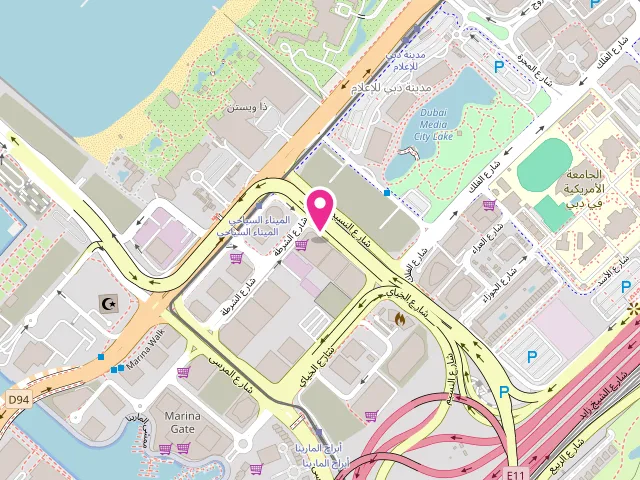 Map showing the location of Ice Cap Dry cleaning/Laundry at Al Seef Tower - Shop No. 1 Al Naseem St - Dubai Marina - Dubai - United Arab Emirates