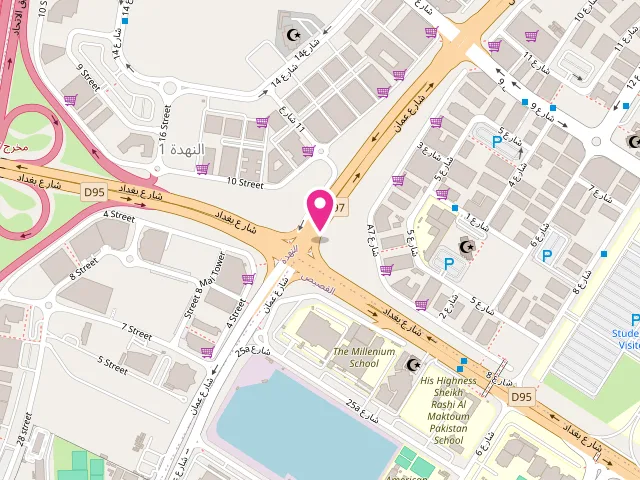 Map showing the location of IMAGE LAUNDRY & DRY CLEANERS DUBAI at Al Nahda First - Al Nahda - Dubai - United Arab Emirates