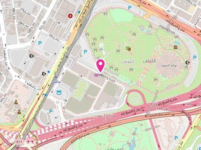 Map showing the location of Jeeves Dry Cleaners and Launderers - Al Wasl at Park Gate Residence - Tower A - next to Choitram Supermarket - Al Kifaf - Dubai - United Arab Emirates