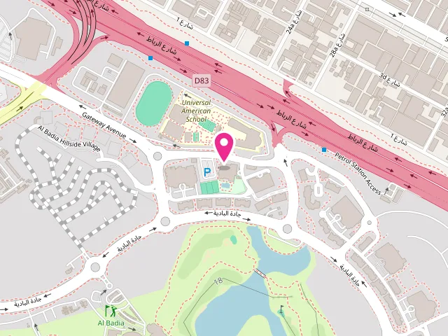 Map showing the location of Jeeves Dry Cleaners and Launderers at Al Areesh Community Centre - Ground Floor - Al Kheeran - Dubai Festival City - Dubai - United Arab Emirates