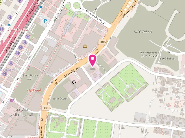 Map showing the location of Jeeves Dry Cleaners at Ground Floor, Shop No 1 - Tower، Sky Gardens - Zaa'beel Second - DIFC - Dubai - United Arab Emirates