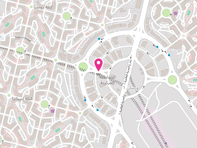 Map showing the location of Joury Laundry at Warsan First - Dubai International City - Dubai - United Arab Emirates
